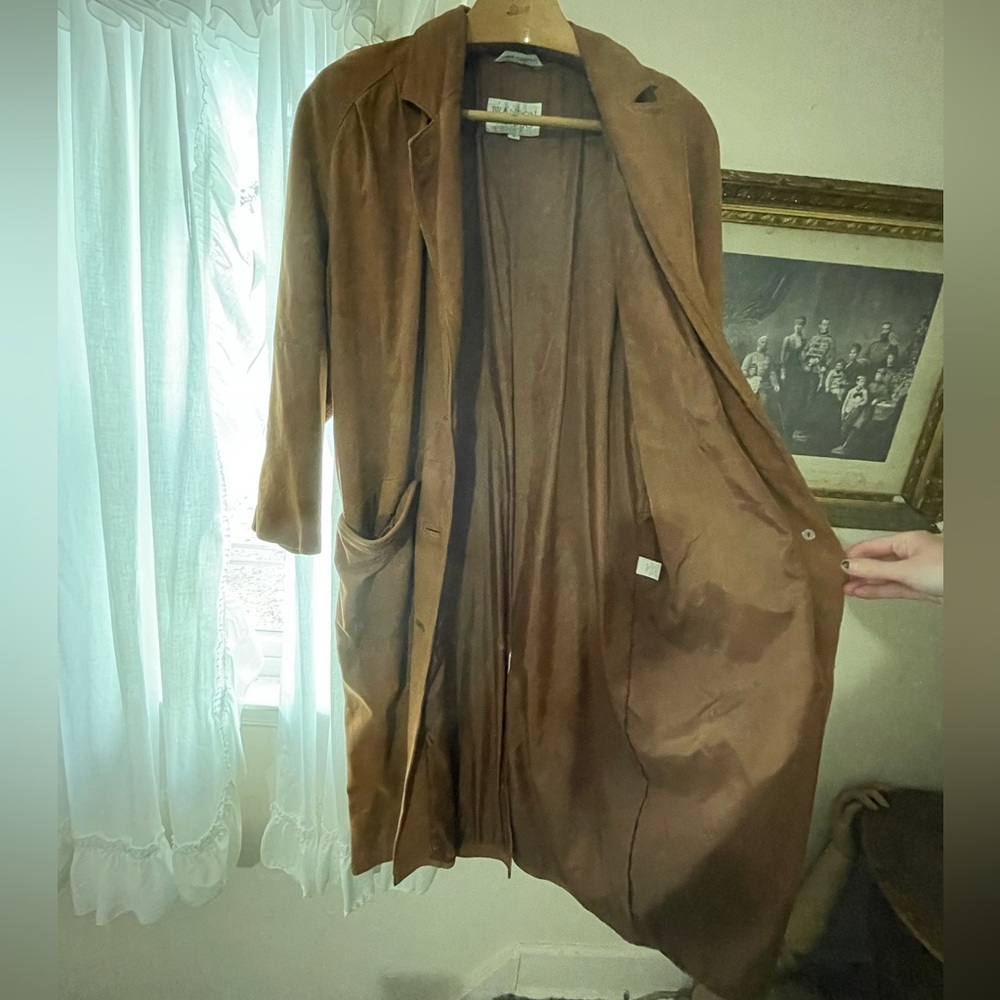 Vintage Brandon Thomas Full Length Leather Coat - Picture 6 of 9